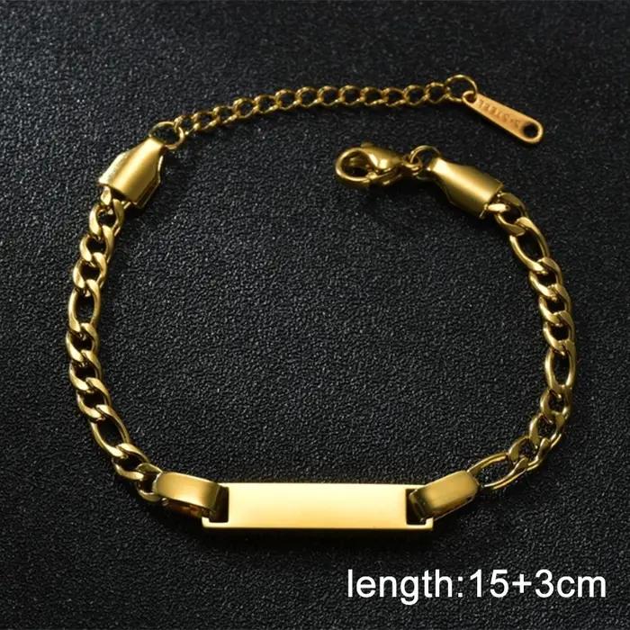 Treebud – Bracelets personnalisés avec nom gravé, en acier inoxydable, pour femmes, hommes et enfants, gravure Laser, étiquette d'identification, cadeaux de famille, bijoux