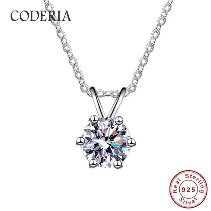 Collier en argent sterling 925 serti de Moissonite couleur D pour femmes occasions spéciales anniversaire mariage engagement
