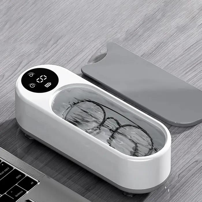 Nettoyeur à ultrasons pour lunettes et bijoux, machine de nettoyage sonique portable, nettoyeur de lunettes et de bagues rechargeable par USB, Limpador De Oculos
