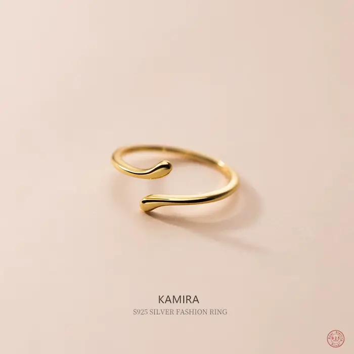 KAMIRA – bague ouverte brillante en argent Sterling 925