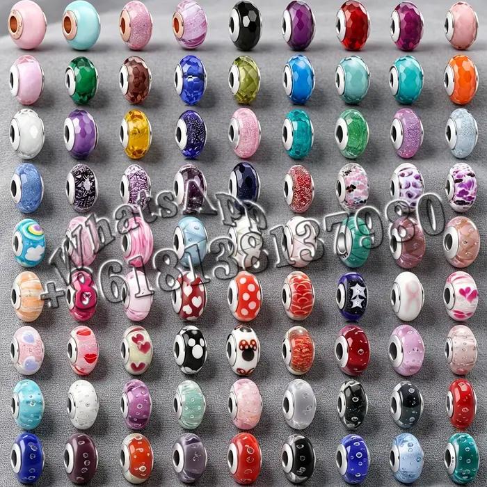 Le nouveau ensemble de bijoux en perles de verre en argent 925 avec bracelet original est un cadeau