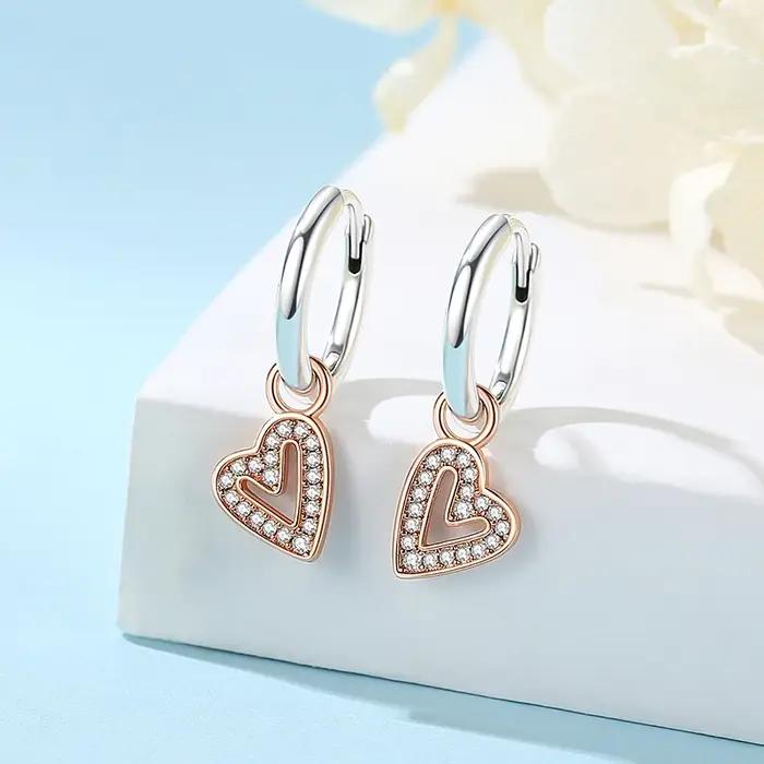 Nouvelles Boucles d'Oreilles Originales en Argent Sterling 925 pour Femmes