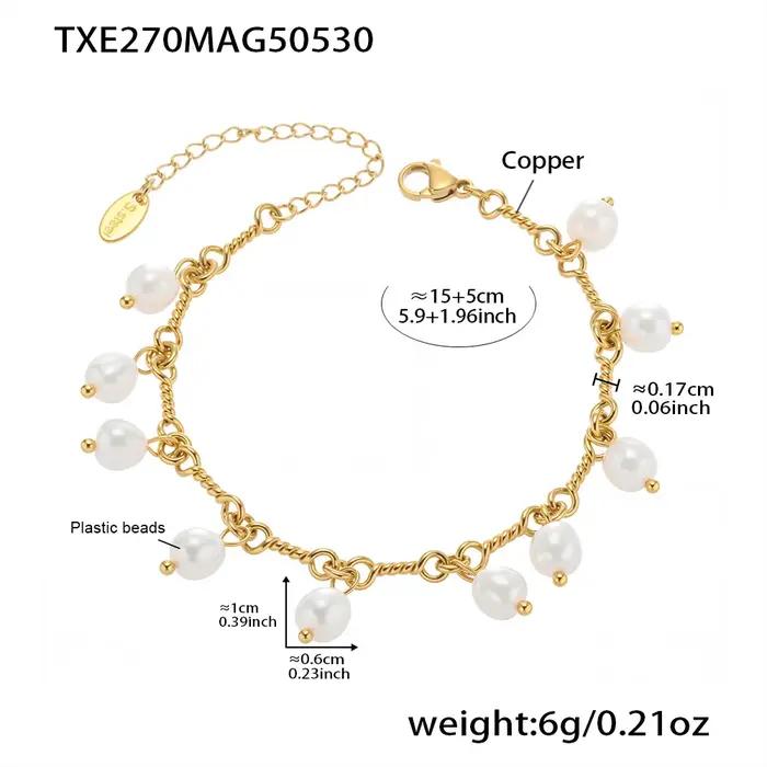 Collier Boho Bracelet assorti en laiton plaqué or 18 carats avec perles en plastique multi-cœurs breloques colliers Bracelets pour femme