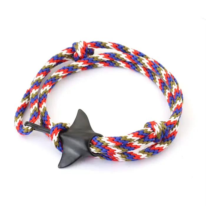Bracelet Manta Marin Pour Hommes Multicouche Réglable Corde Fil ZINC Style Hip-Hop Rock Occasions Spéciales Plage Loisirs