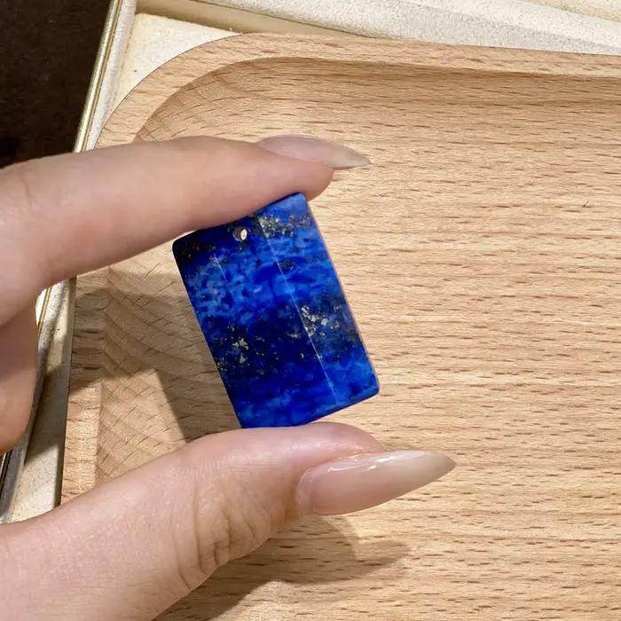 Pendentif exquis en Lapis Lazuli/Agates semi-précieuses naturelles, pour la fabrication de bijoux, accessoire de collier et boucles d'oreilles à faire soi-même
