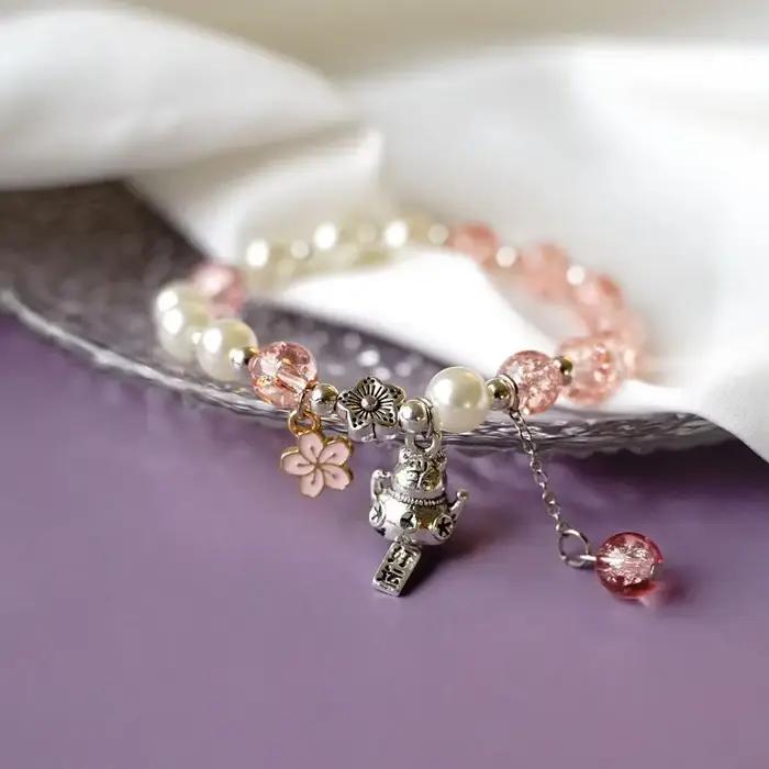 Bracelet en perles de cristal pop-corn, accessoires cadeaux, vente en gros, restauration d'anciennes manières, # YXS44