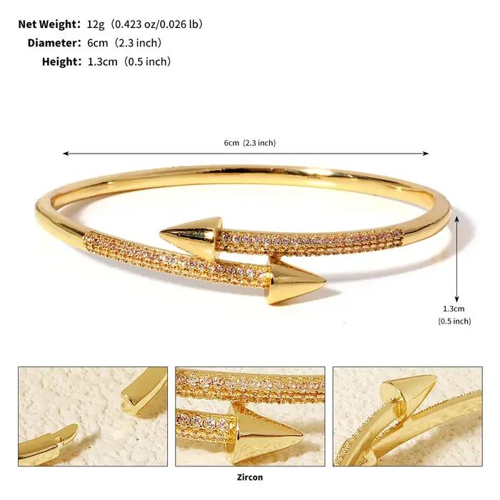 Bracelet à ongles tendance pour femmes en alliage plaqué or ou argent avec strass brillants pour occasions spéciales et tenue quotidienne