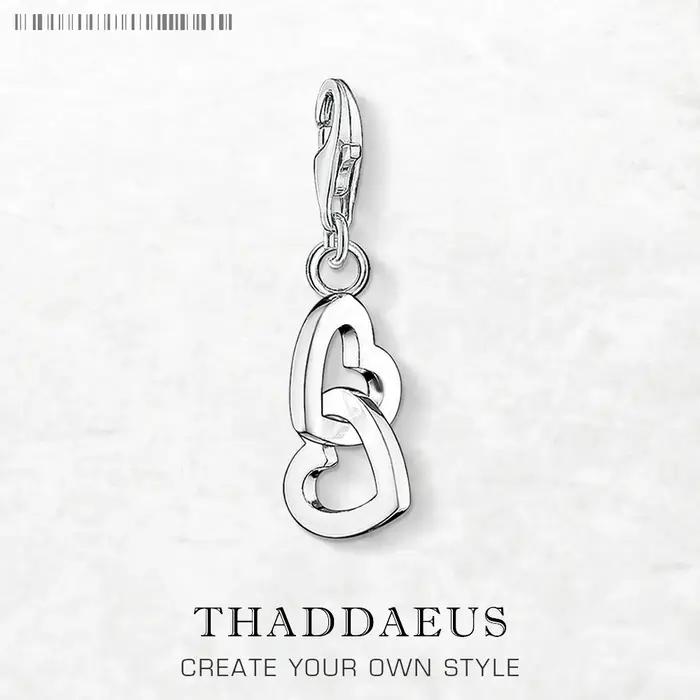 Pendentif deux cœurs entrelacés en argent Sterling 925 avec zirconium pour femme cadeau romantique