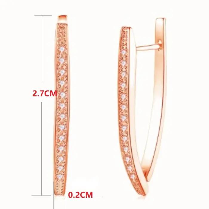 Boucles d'oreilles couleur or pour femmes, décoration de mariage, Design délicat, bijoux en cristal autrichien, cadeau de luxe, 4 couleurs, nouvelle collection
