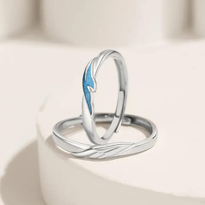 Monkton – bagues de couple en argent Sterling 925 pour femmes et hommes
