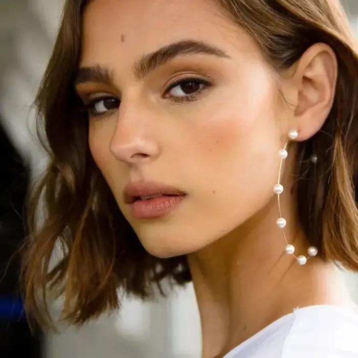 Boucles d'oreilles en perles au Design exagéré pour femmes