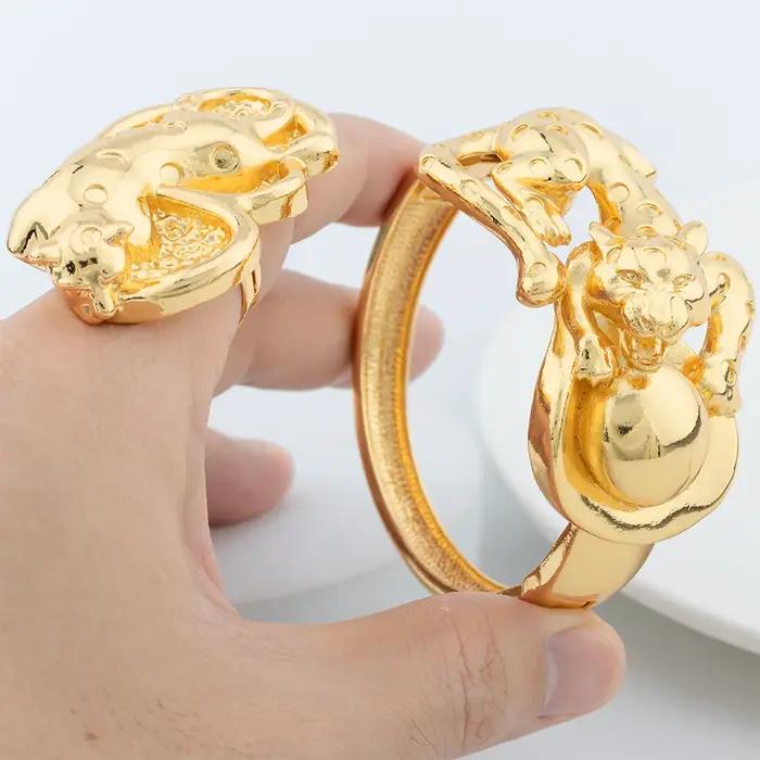 Ensembles de bijoux de Dubaï plaqués or pour femmes
