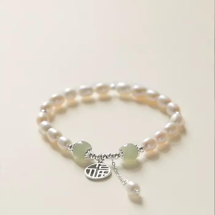 Bracelet de perles de culture d'eau douce pour femme
