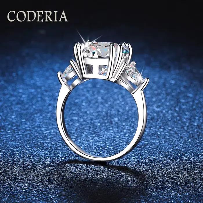 Bague en mousseline de luxe en argent 925 sertie de moissanite VVS1 pour femmes occasions spéciales fiançailles mariage anniversaire