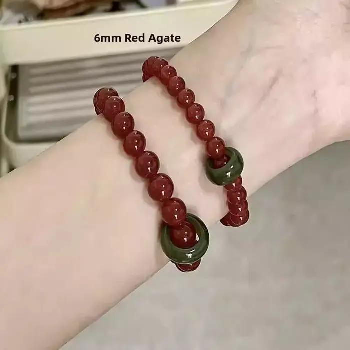 Bracelet en Agate rouge naturelle et Turquoise pour femmes