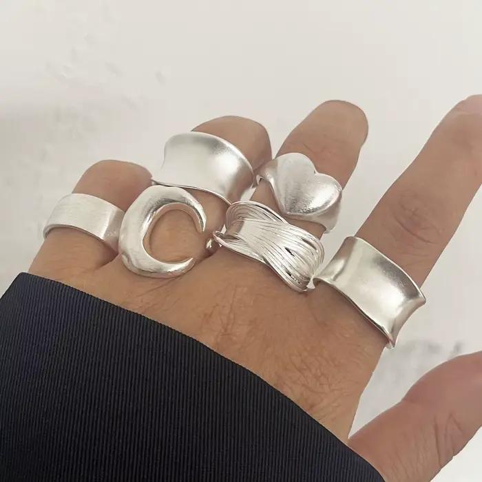 Bagues en argent sterling 925 minimalistes en forme de lune pour femmes, bijoux de fête, cadeaux pour occasions spéciales et soirées festives