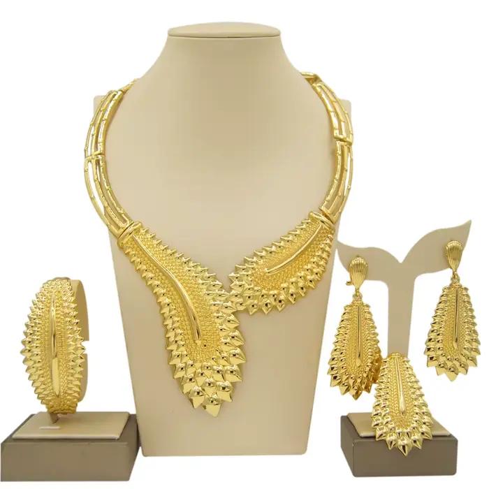Ensembles de bijoux plaqués or de Dubaï pour femmes