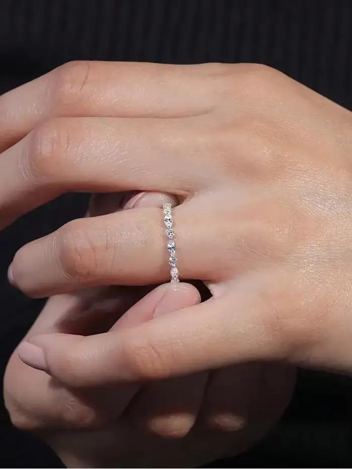 Bague en argent Sterling 925 pour femmes, simple, classique, perle de Zircon, fiançailles, mariage, luxe, mode, bijoux fins de haute qualité