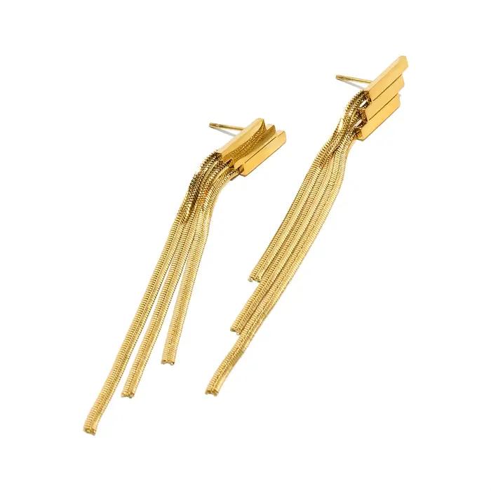E.B.belle-Boucles d'oreilles à pampilles géométriques étagés pour femmes