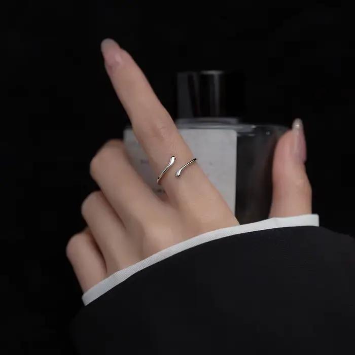 KAMIRA – bague ouverte brillante en argent Sterling 925