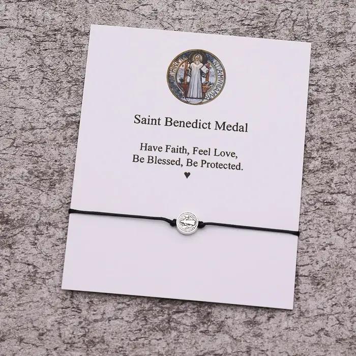 Bracelet de souhait de Saint Benoît pour femmes et hommes