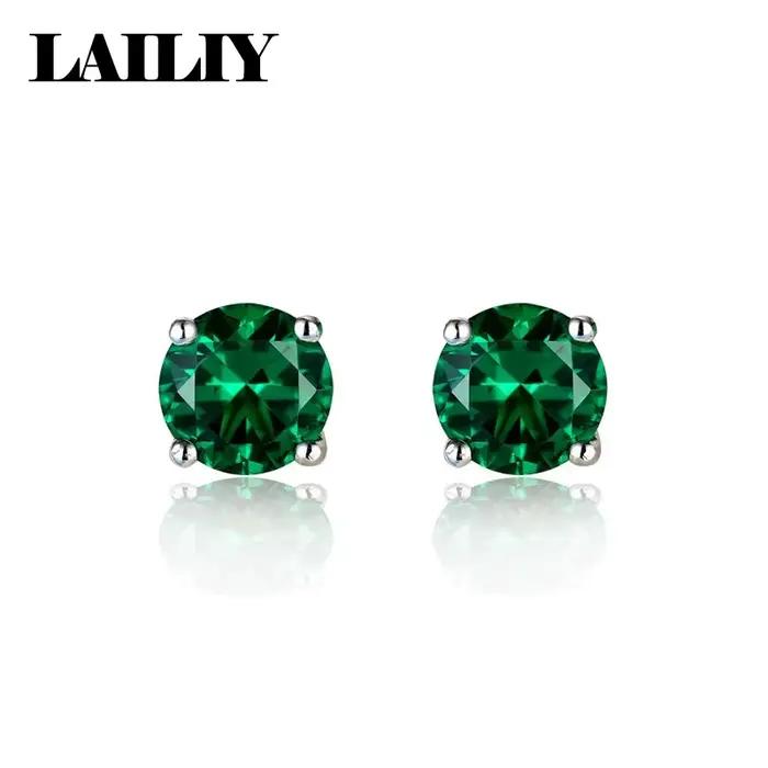 Boucles d'oreilles émeraude en argent sterling 925 pour femmes occasions spéciales élégantes à offrir style classique étincelant