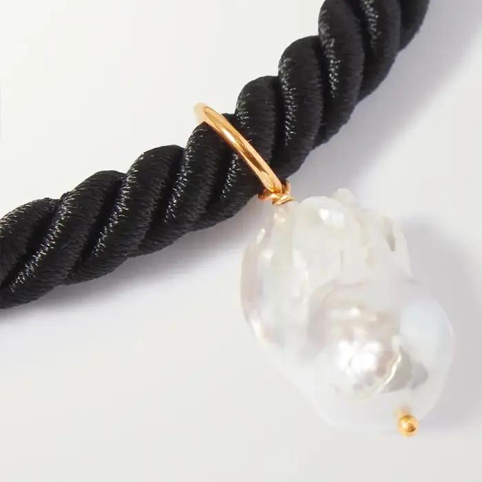 Collier pendentif en perles baroques naturelles pour hommes et femmes