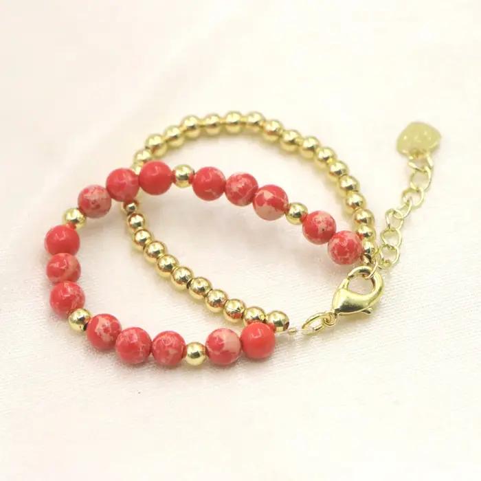 Bracelet de Perles en Pierre Naturelle pour Fille