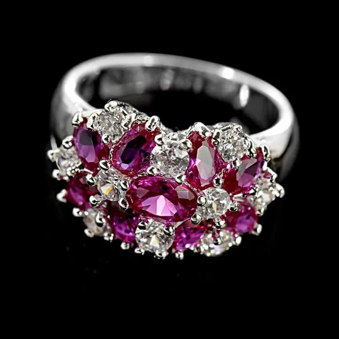 Bague de luxe créative pour femme en zircon 5A motif plante scintillante avec fonction tracker d'humeur et pierres colorées