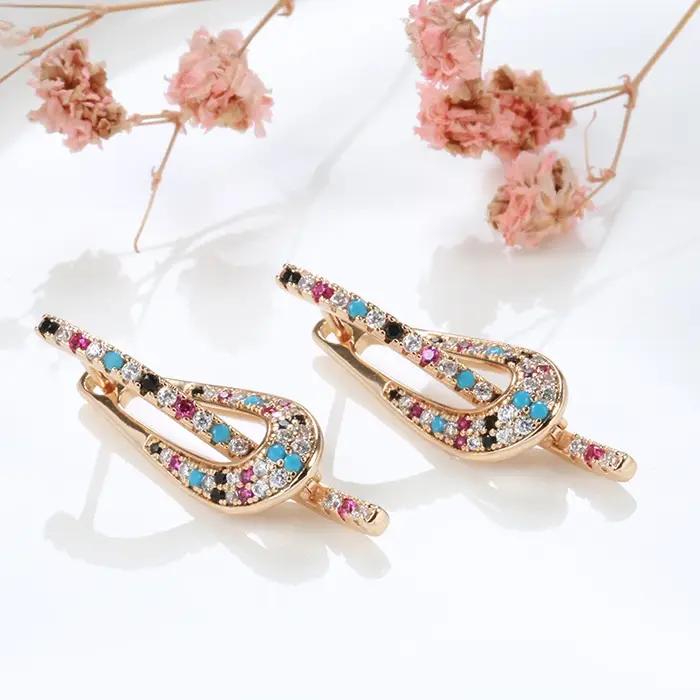 JULYDREAM – boucles d'oreilles pendantes en Zircon coloré