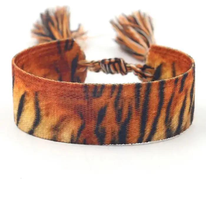 Bracelet bohème en tissu tressé pour femmes