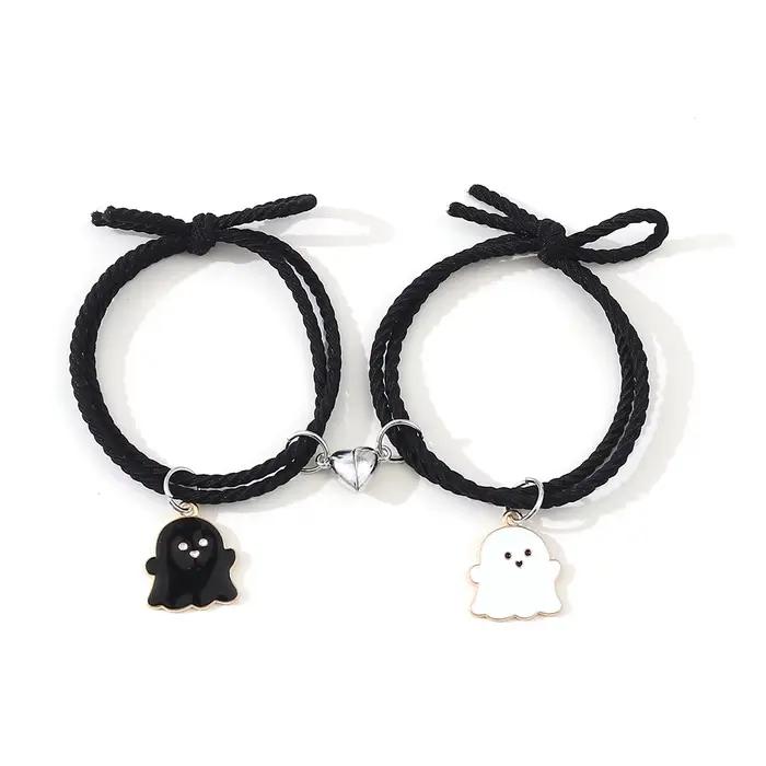 Bracelets d'attraction magnétiques en forme de cœur pour Couple romantique pour femmes, 2 pièces, pe