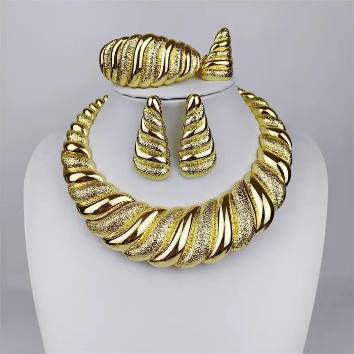 Ensembles de bijoux plaqués or de dubaï pour femmes