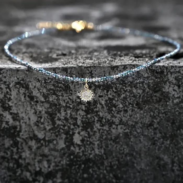 Collier en cristal en acier inoxydable pour femmes, perles de glace, étoile, tournesol, cœur, ras du cou, bijoux à la mode, style Boho, Streetwear