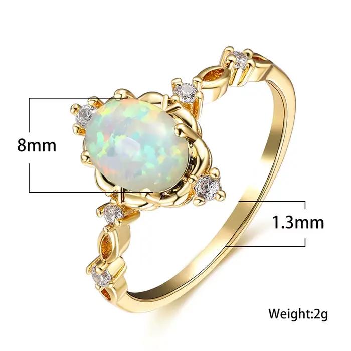 Bague de mariage à breloques couleur or argent