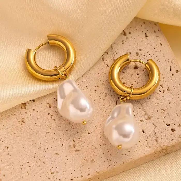 Boucle d'oreille ronde en métal Vintage pour femmes