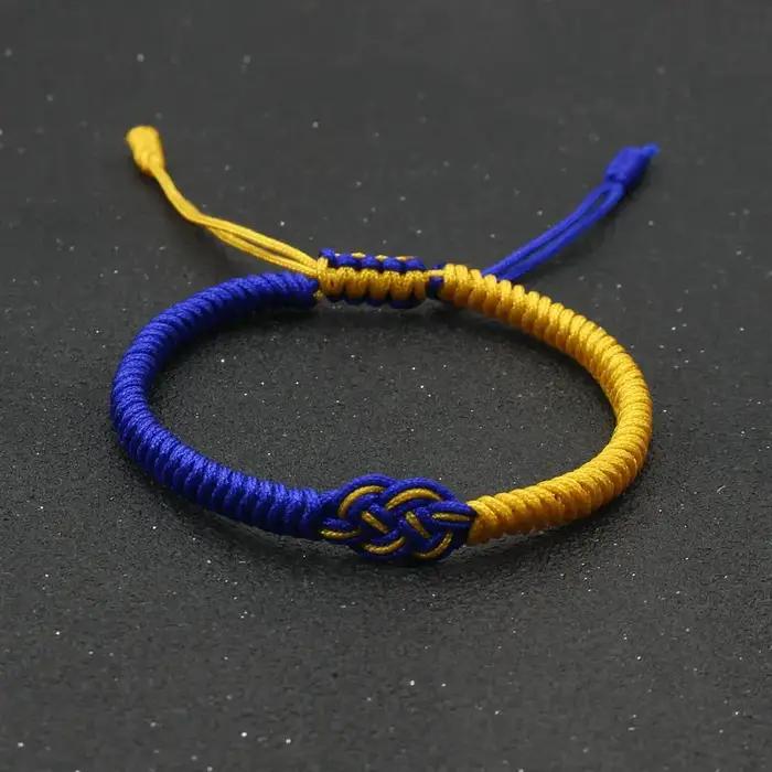 Noter nouveau Bracelet ukrainien tressé à la main hommes femmes réglable fil rouge chanceux noeud ch