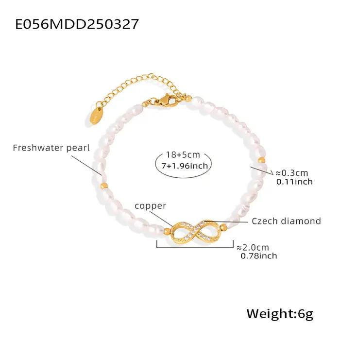 Magnifique bracelet jonc pour femme plaqué or n° 8 bijoux de luxe en cuivre pour mariage et banquet