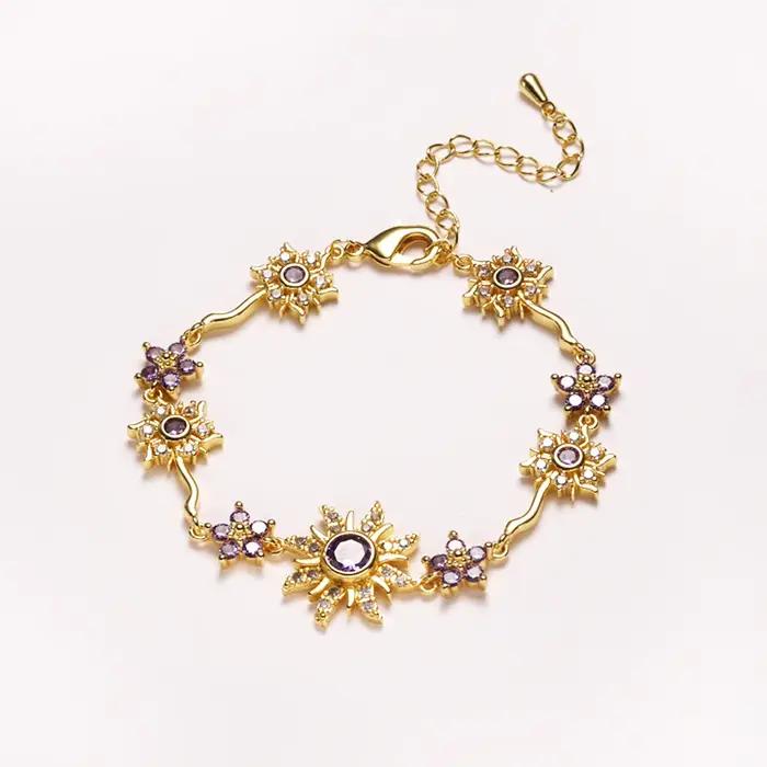 Bracelet Tournesol avec Zirconia Brillante – Cadeau Idéal pour les Vacances et les Voyages – Accesso