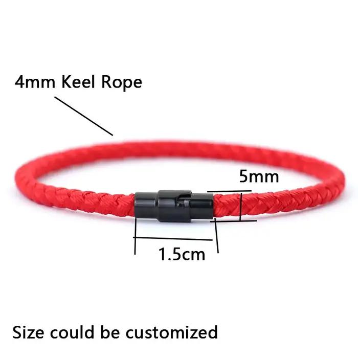 Grade A quille corde Bracelet hommes Femme chanceux fil rouge
