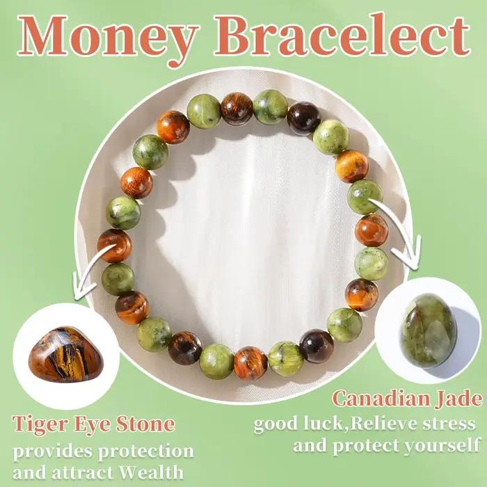 Bracelet de guérison de prospérité et de abondance - Bracelet de relaxation, d'amélioration du succès, force et santé personnels