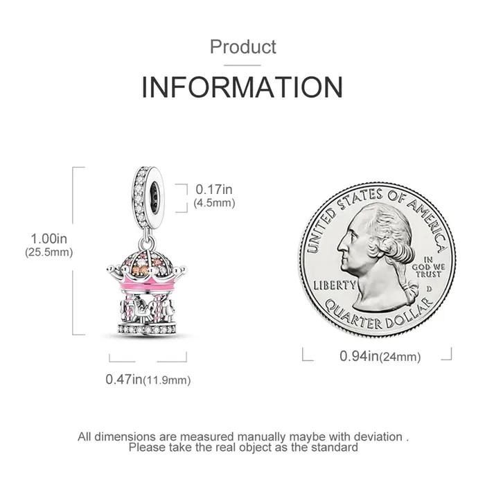 Breloques en argent Sterling 925 pendentif carrousel créatif bijoux à faire soi-même cadeau d'anniversaire pour femmes occasions spéciales mariage fiançailles anniversaires