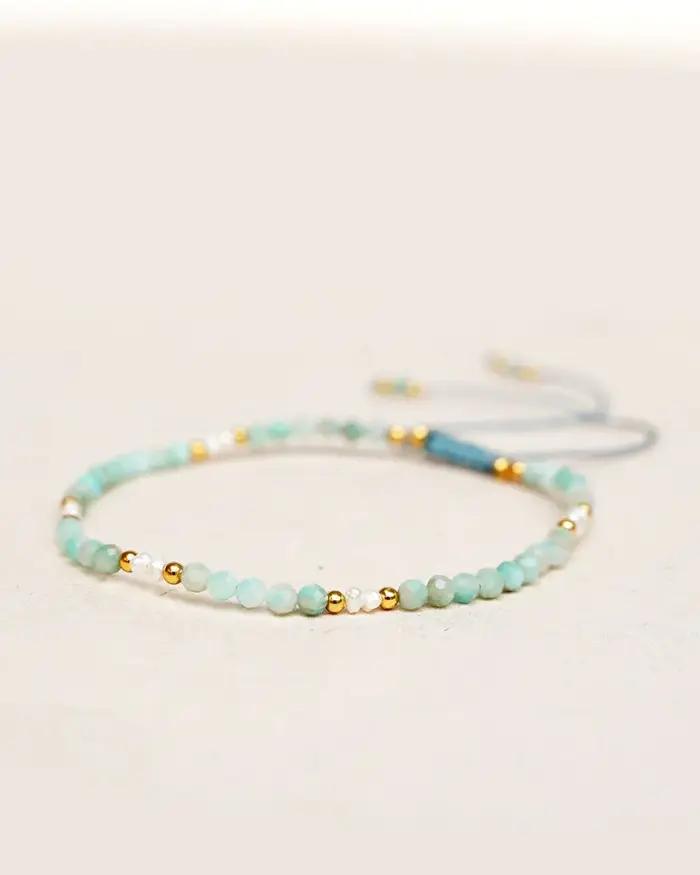 Bracelet en pierre semi-précieuse Vlen Boho style bohème pour femme cadeau occasions spéciales mariage anniversaire fiançailles