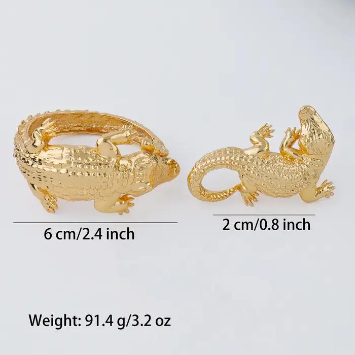Grand ensemble de bijoux africains en crocodile pour femme