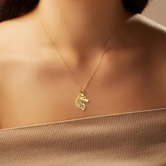 Colliers avec pendentif loup pour femmes et hommes, en acier inoxydable, bijoux animaux uniques, ras du cou, cadeaux d'anniversaire, 2025