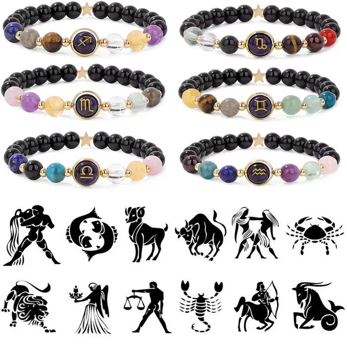 Bracelet en Pierre Naturelle des Signes du Zodiaque