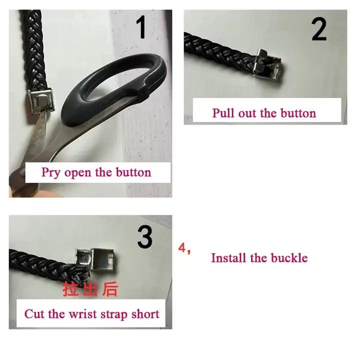 Bracelet en cuir tissé avec message personnalisé acier inoxydable pour homme femme sécurité style punk occassions spéciales