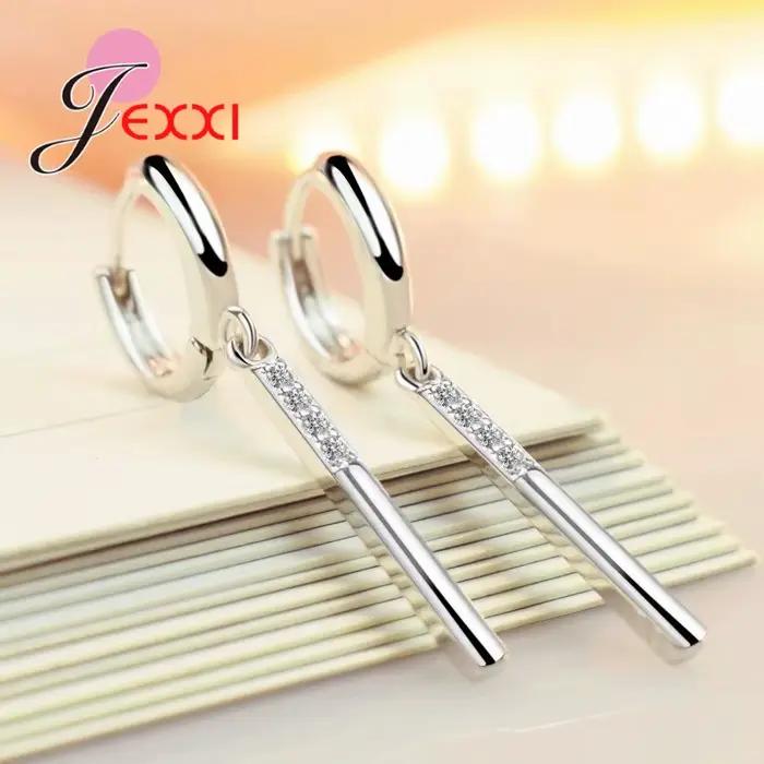 Boucles d'oreilles pendantes en argent Sterling 925