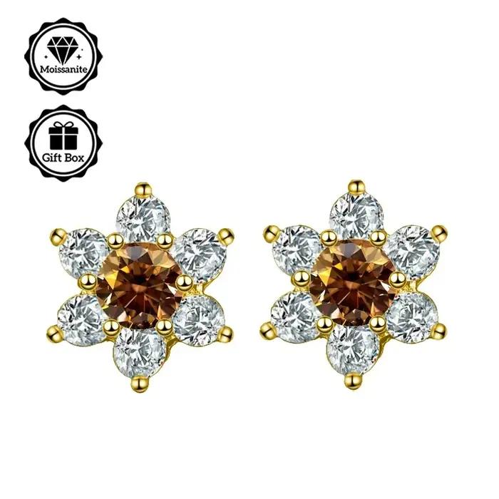 LAMVOICE Bijoux pour femmes/boucles d'oreilles avec moissanite de 1 carat, boucles d'oreilles hypoallergéniques, cadeau de Noël, bijoux de haute qualité
