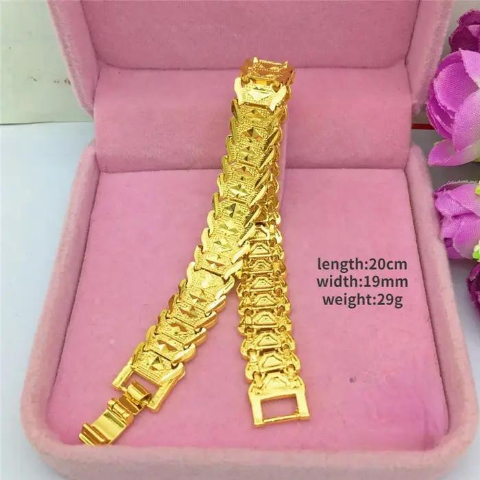 Bracelet de luxe en or 18 carats pour mariage et fiançailles, bijoux fantaisie, bracelet de montre,